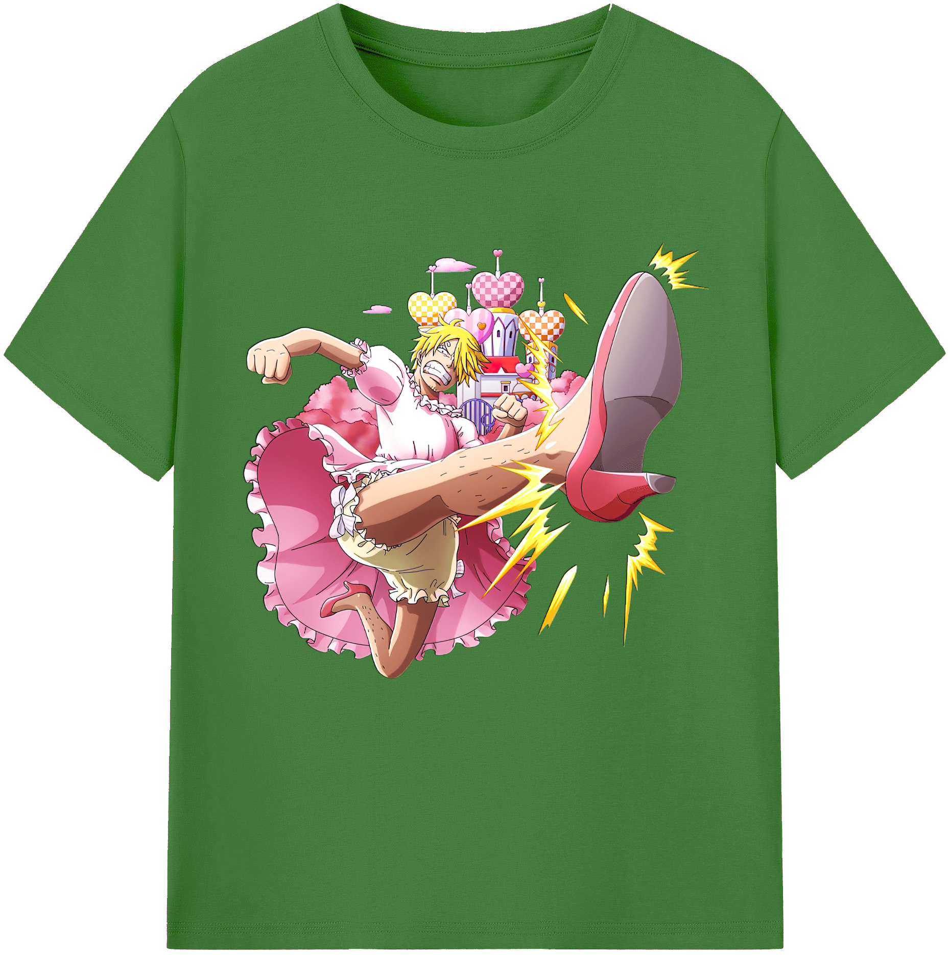 （画像用） ワンピース サンジ ONE PIECE Sanji レディースカジュアルプリントTシャツ（綿100％）